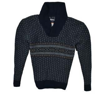 BARBOUR Wełniany Sweter Męski XL