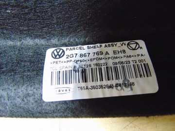 POLIČKA KUFRU ZADNÍ VW TAIGO 2G7867769A