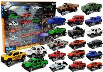 Zestaw Auta Terenowe Jeep Resoraki Różne Kolory