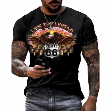 T-SHIRT MĘSKI KOSZULKA 3D NADRUK ROUTE