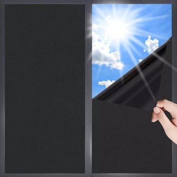 ОКОННАЯ ПЛЕНКА, МАТОВАЯ ЧЕРНАЯ, МАТОВАЯ, 90x200см