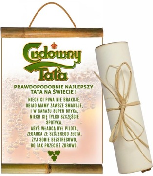PREZENT na DZIEŃ OJCA MATKI urodziny TATY DYPLOM dla mamy RODZICÓW z tatą
