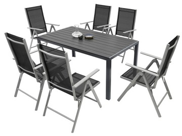 КОМПЛЕКТ САДОВОЙ МЕБЕЛИ 6+1 ДЛЯ ТЕРРАСЫ, БАЛКОНА