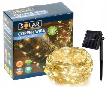 LAMPKI SOLARNE DRUCIK 150 LED NA BALKON TARAS 15m