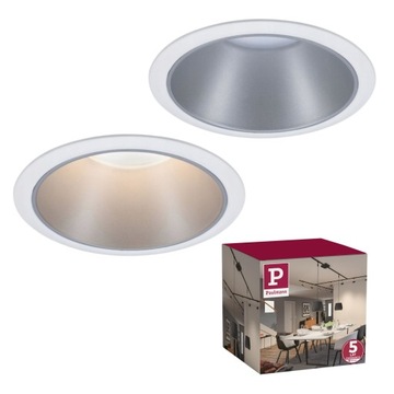 Oprawa do wbudowania OCZKO COLE GU10 max 10W 230V biały/srebrny mat PL93398