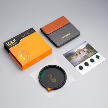 Фильтр черного тумана K&F 1/4 + ND2-ND32 58 мм NanoX