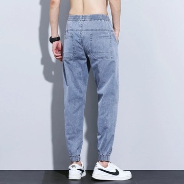 2024 Autumn Men's Jeans Jogger Thin Harem Pants Co