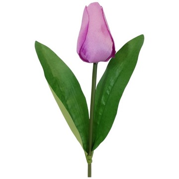 Tulipan pojedynczy jak żywy kwiat sztuczny do bukietu stroika 40cm Lila