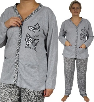 Piżama damska 3XL (46) ROZPINANA MOTYL plus size