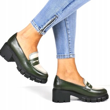 Обувь женская платформа Loafers Platform Толсты