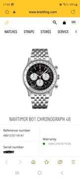 BREITLING NAVITIMER CHRONOGRAPH B01 46