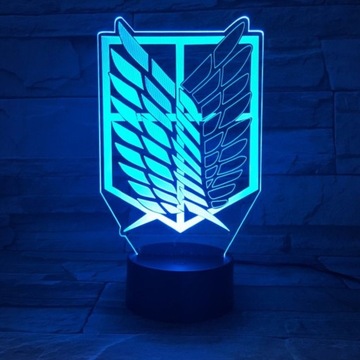 Атака Титанов Levi Ackerman 3D Led Night Lamp