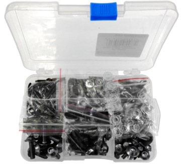 ŚRUBY OWIEWEK ALUMINIUM UNIWERSALNE KOLORY 193pcs