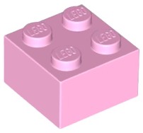 Lego 3003 Klocek 2X2 Różowy Jasny (1G)