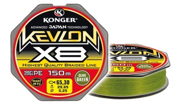 Konger Plecionka Kevlon Olive Green X8 0,04/150