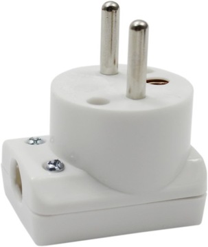 Белый угловой штекер