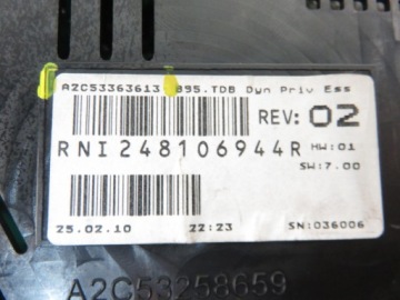 СЧЕТЧИК RENAULT MEGANE III 1.6 16V A2C53363613