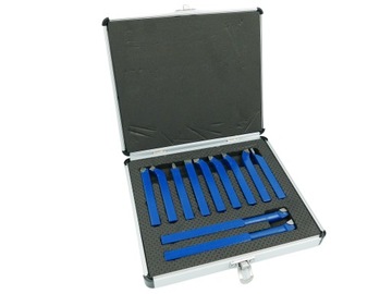 KOMPLET NOŻY TOKARSKICH 11 EL. NÓŻ 10x10 mm + BOX