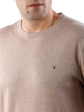 Tommy Hilfinger wełniany brązowy sweter XXL