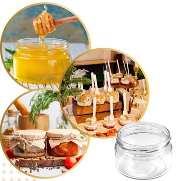 Стеклянная банка 0,25л 250мл fi82 Баночки для десертов с медовым джемом НАБОР 8 шт.