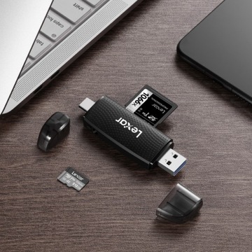 Lexar | Кардридер с двумя слотами USB-A/C | LRW310U-BNBNG