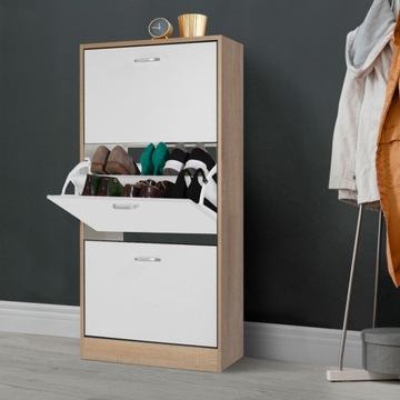 Шкаф для обуви, книжный шкаф с 3 отделениями, ОБУВЬ, вместительный комод для прихожей, КНИЖНЫЙ ШКАФ