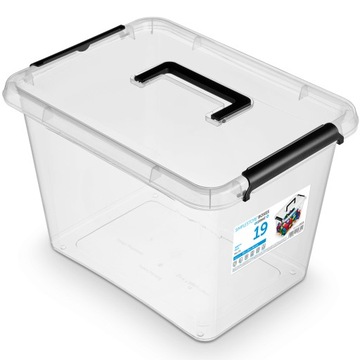 POJEMNIK PLASTIKOWY Z RĄCZKĄ DO DOMU GARAŻU 19L