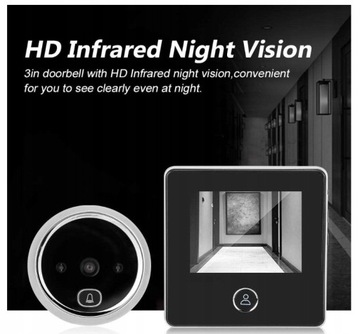 Беспроводной ЖК-видоискатель 3-дюймовый дверной звонок КАМЕРА