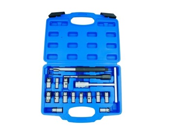 FREZY DO GNIAZD WTRYSKÓW WTRYSKIWACZY ZESTAW 17 EL