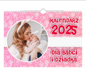 Kalendarz ze zdjęciami dla babci i dziadka- A3.