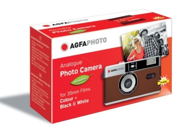 Многоразовый фотоаппарат AgfaPhoto коричневый + FujiFilm 200/135/36