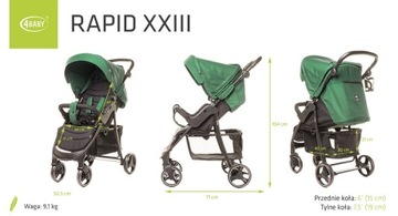 Коляска RAPID XXIII 4BABY GREEN