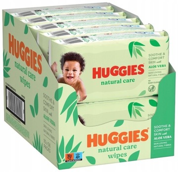 CHUSTECZKI NAWILŻANE HUGGIES NATURAL CARE 10 X 56 szt.