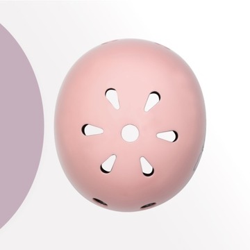 ДЕТСКИЙ ШЛЕМ ДЛЯ СКУТЕРА И ВЕЛОСИПЕДА — MoMi MIMI РОЗОВЫЙ КОВрик — ABS EPS 47–58 см