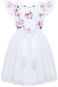 Elegancka Wizytowa Sukienka z Tiulem Uroczystości r 152 6549