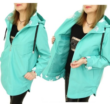 Kurtka Damska Parka Wiatrówka Kaptur DARIA 52 6XL