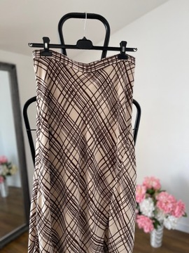 Massimo Dutti spódnica midi wzorzysta wiskoza XL