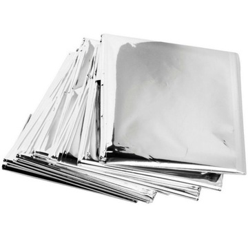 АВАРИЙНОЕ ТЕРМООДЕЯЛО АЛЮМИНИЕВАЯ ФОЛЬГА КОВРИК ДЛЯ АВАРИЙНОЙ ЖИЗНИ 130X210CM