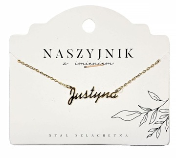 Naszyjnik z imieniem Justyna