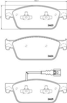 BREMBO ПРАВАЯ 85 141 КОМПЛЕКТ КОЛОДОК ТОРМОЗНЫХ 