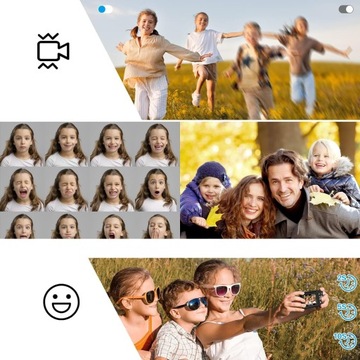 Компактная цифровая камера, HD 1080p 44 МП, фотоаппарат, для детей