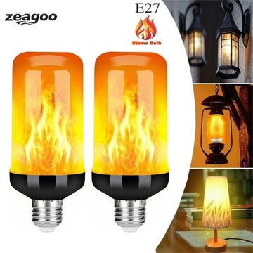 2SZT RETRO ŻARÓWKA LED IMITUJĄCA ŻYWY PŁOMIEŃ E27