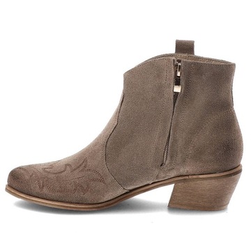 Коричневые изысканные сапоги, модные женские ковбойские сапоги