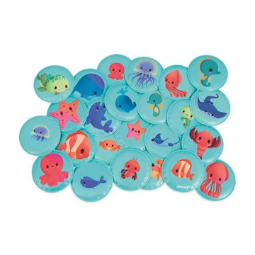 Zabawki do kąpieli - Gra memory Morskie dzieci 24 elementy 2 lata+, Janod