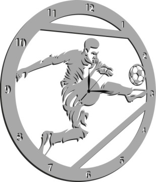 ЧАСЫ ДЛЯ ФУТБОЛИСТА ФУТБОЛЬНЫЕ ПОДАРОЧНЫЕ 50СМ 3D