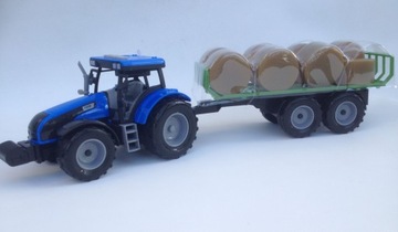 DUŻY TRAKTOR Z PRZYCZEPĄ ŚWIATŁO I DŹWIĘK FARMER