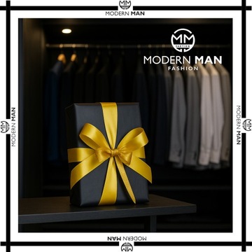SPINKA DO KRAWATA CZARNA MODERN MAN ELEGANCKA KLIPS PREZENT MĘSKI PUDEŁKO