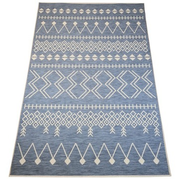 DYWAN SZNURKOWY ZEWNĘTRZNY BOHO TKANY NA PŁASKO AZTECKI TARASOWY 160x230