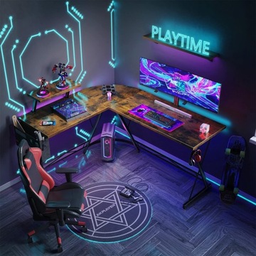 ИГРОВОЙ УГОЛ КОМПЬЮТЕРНЫЙ СТОЛ 167x120 см КОРИЧНЕВЫЙ
