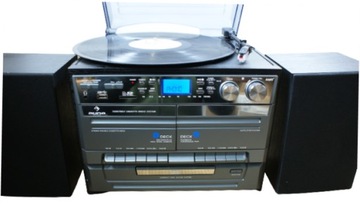 auna 10000109 проигрыватель проигрывателей 2 кассеты CD/MP3 стереосистема USB SD